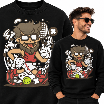 BLUZA ANIMOWANA HIPSTER TENNIS PLAYER